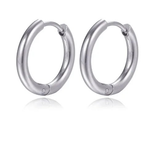 Men's Hoop Earrings- Silver