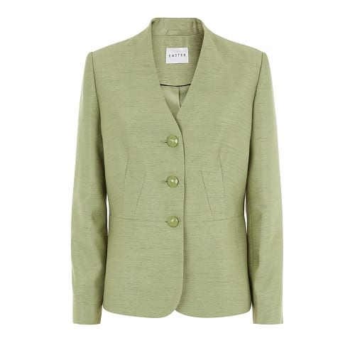 Shantung Collarless Jacket