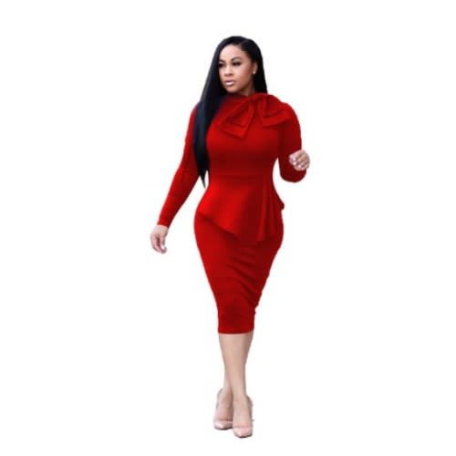 Lovely Bodycon Dress - Red