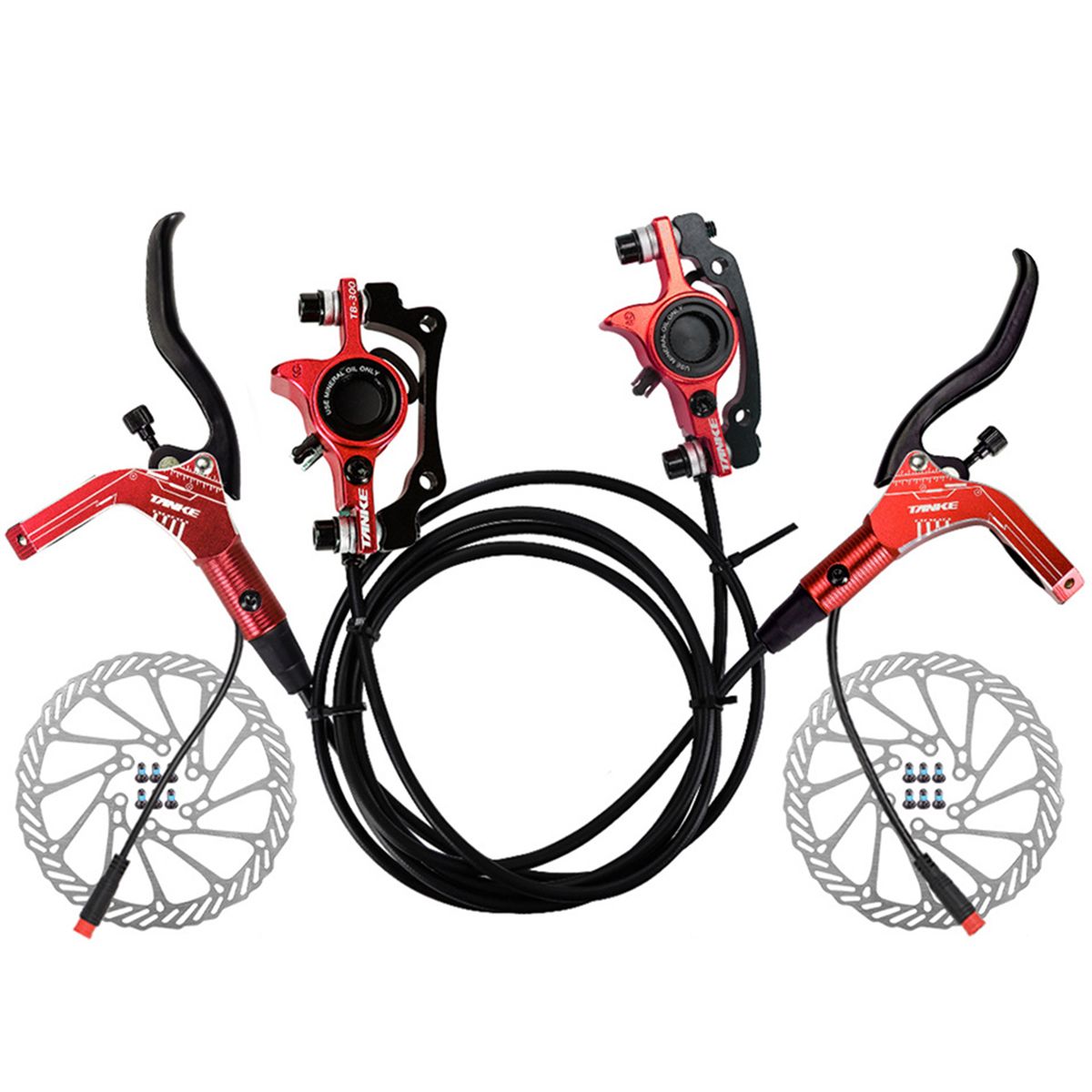 E-Bike Hydraulic Brake Set With 160mm Rotors Front And Rear