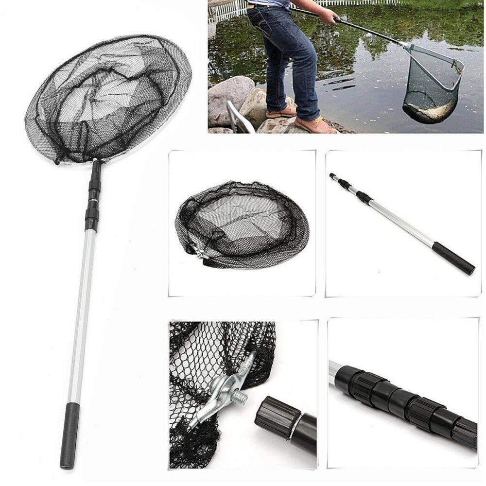 170cm/66.92inch TELESCOPIC LIGHTWEIGHT FOLDING CARP LANDING NET EXTENDING POLE HANDLE UK 1.5m