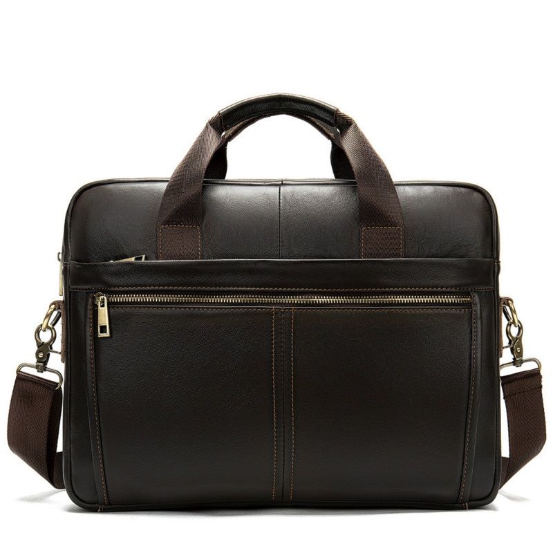 Men's Briefcase/Genuine Leather Messenger Bag Men Leather/Business Laptop Office Bags For