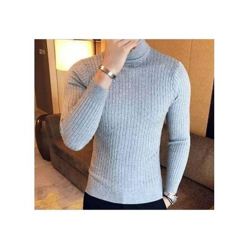 Men/Women Turtle Neck Top/ Cooperate Gray