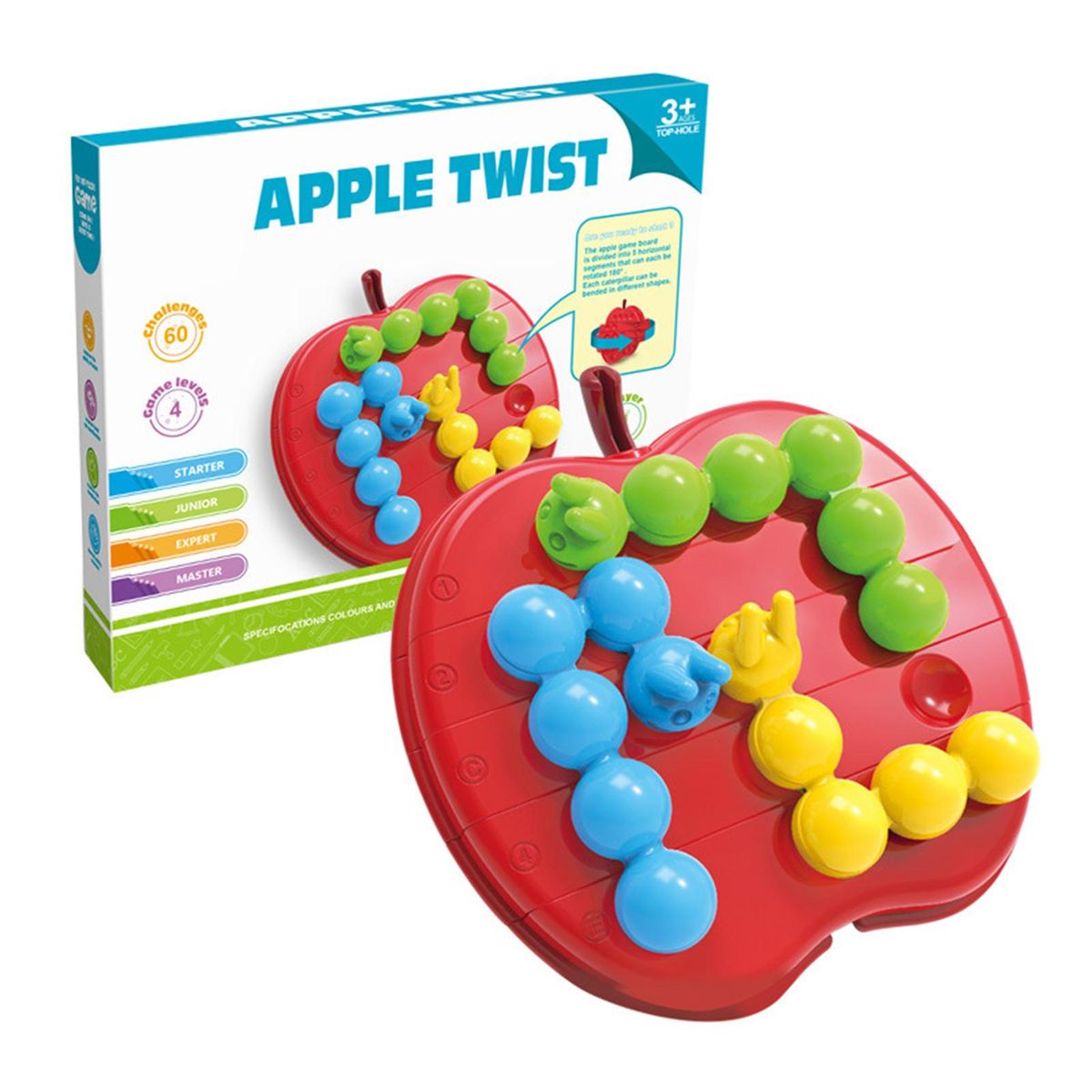 1 Set Children Caterpillar Toy Early Education Babies Caterpillar Eating Fruit Toy