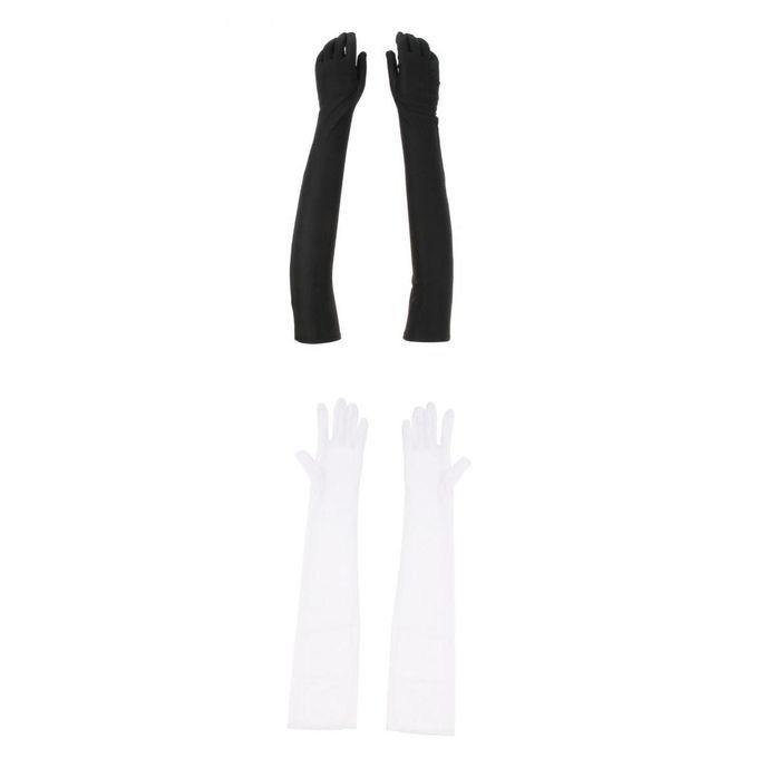 2 Pairs 1920s Opera Long  Ladies Classic Elbow  UV