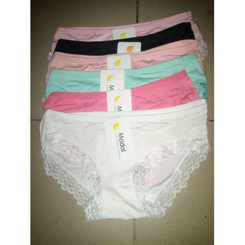 Cotton And Lace Panties For Ladies 5in1