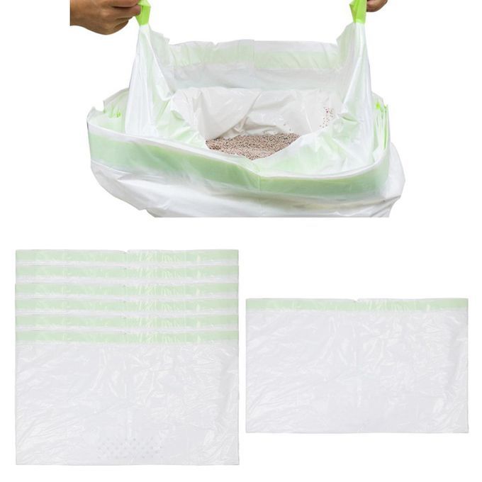 7x Cat Litter Filter Bags Sifter Liner Waste Litter Tray L Type1