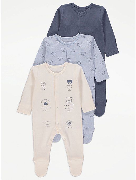 Little Bear Sleepsuits 3 Pack