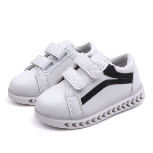 Girls' Casual Sports Soft Sole Luminous Boys Sneaker LED Children's White Shoes