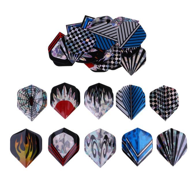 Durable Dart Flights Tails With Clear Spider  Print Set Pattern 1