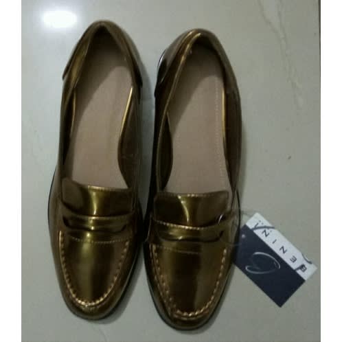 Patent Leather Bronze Flats