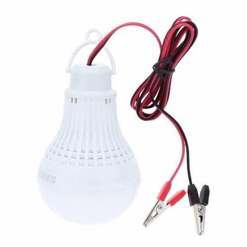 12v 5w Dc Bulb + 1.5m Wire + Battery Clip