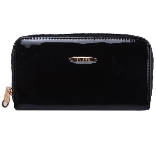 Pure Synthetic Leather Female Classy Purse-Black