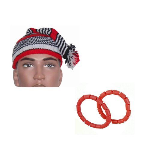 Igbo Men Tradtional  Cap And Bead For That Special Occassion