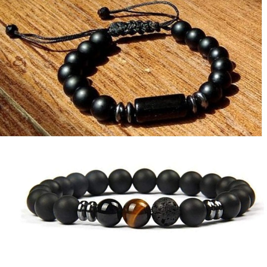 Black Coperate Unisex Shambala Bracelet + Free Gift