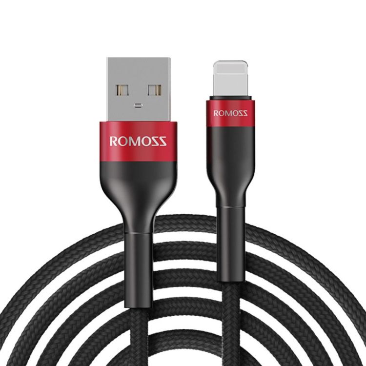 ROMOSS  CB12B 2.4A 8 Pin Fast Charging Cable 1m Red Black