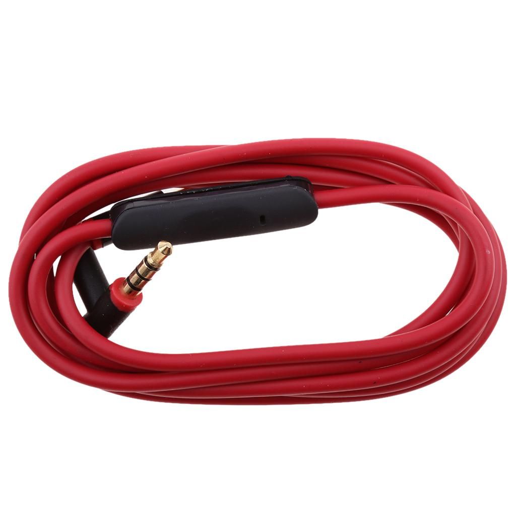 Replacement Audio Cable With Talk/Mic Remote For Beats By Dr. Dre Red