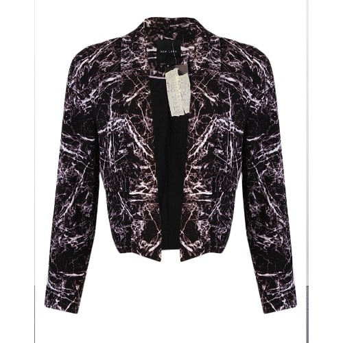 Abstract Print Blazer - Monochrome