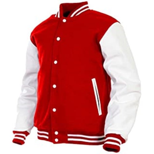 Baseball Varsity Jacket - Red And White