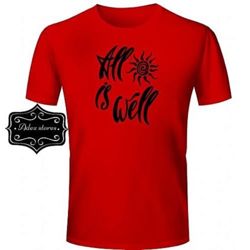 All Is Well Print Shirt - Red