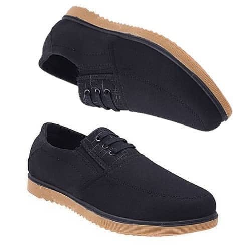 Flame 2022 Men's Sneakers With A Lace Up - Black