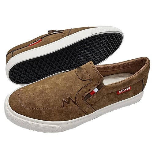 Men's Casual Plimsolls - Brown