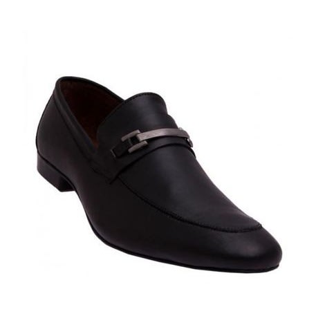 Formal Slip On Shoe With Chain Detail - Black
