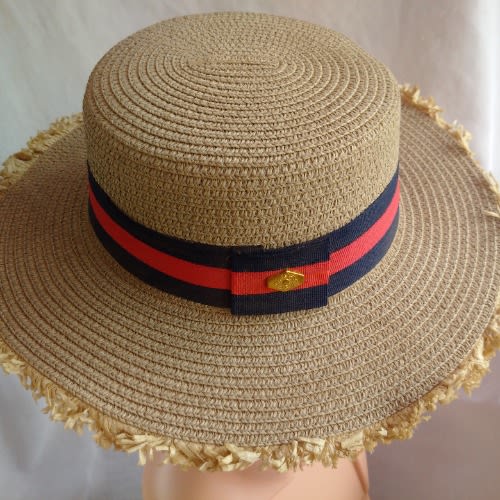 Unisex Niger-delta Fedora Hat With Straw Edges - Caramel