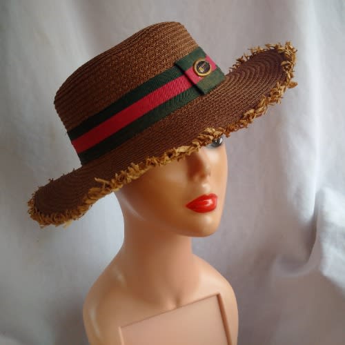 Unisex Niger-delta Fedora Hat With Straw Edges - Chocolate Colour