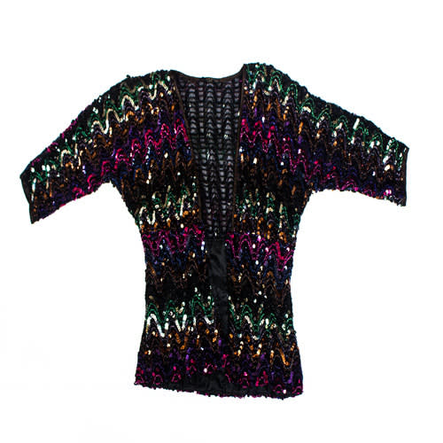 Sequined Short Sleeved Blazer