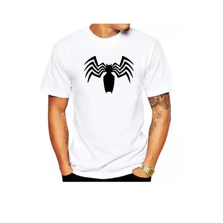 Spider  Print T-Shirts -White