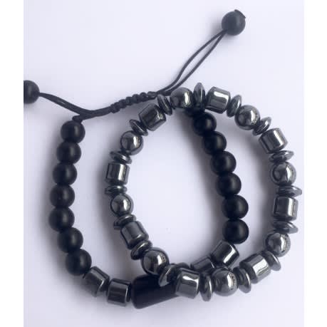 Men’s 2 Piece Cooperate Beaded Bracelets Set