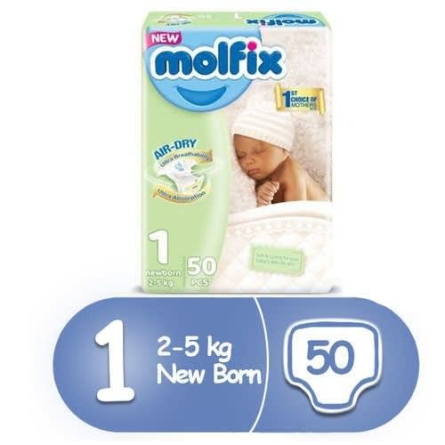 Air-Dry Newborn Diaper - Size 1 - Eco Pack - 2 - 5kg - 50 Diapers