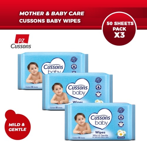 Baby Wipes - Mild & Gentle - Blue X3