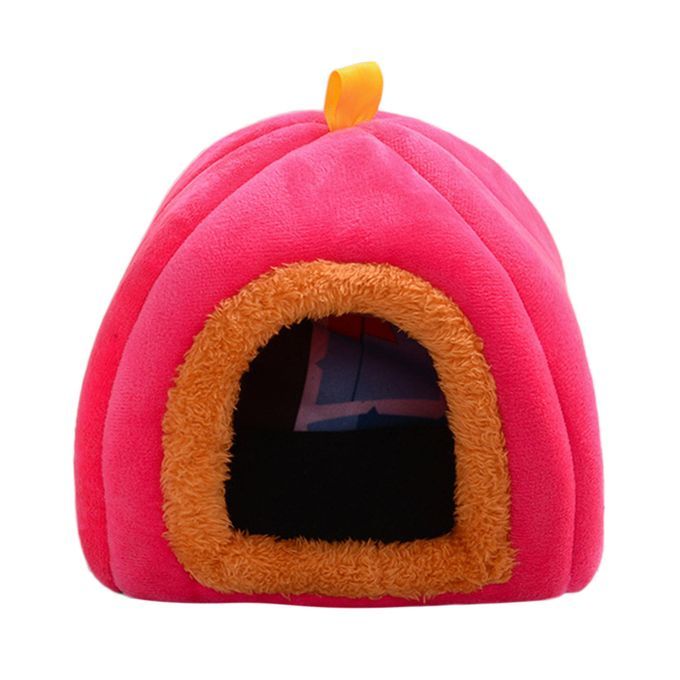 Pet Guinea Pig Mini Bed Hamster House Cloth Small Animal Sleeping Pink