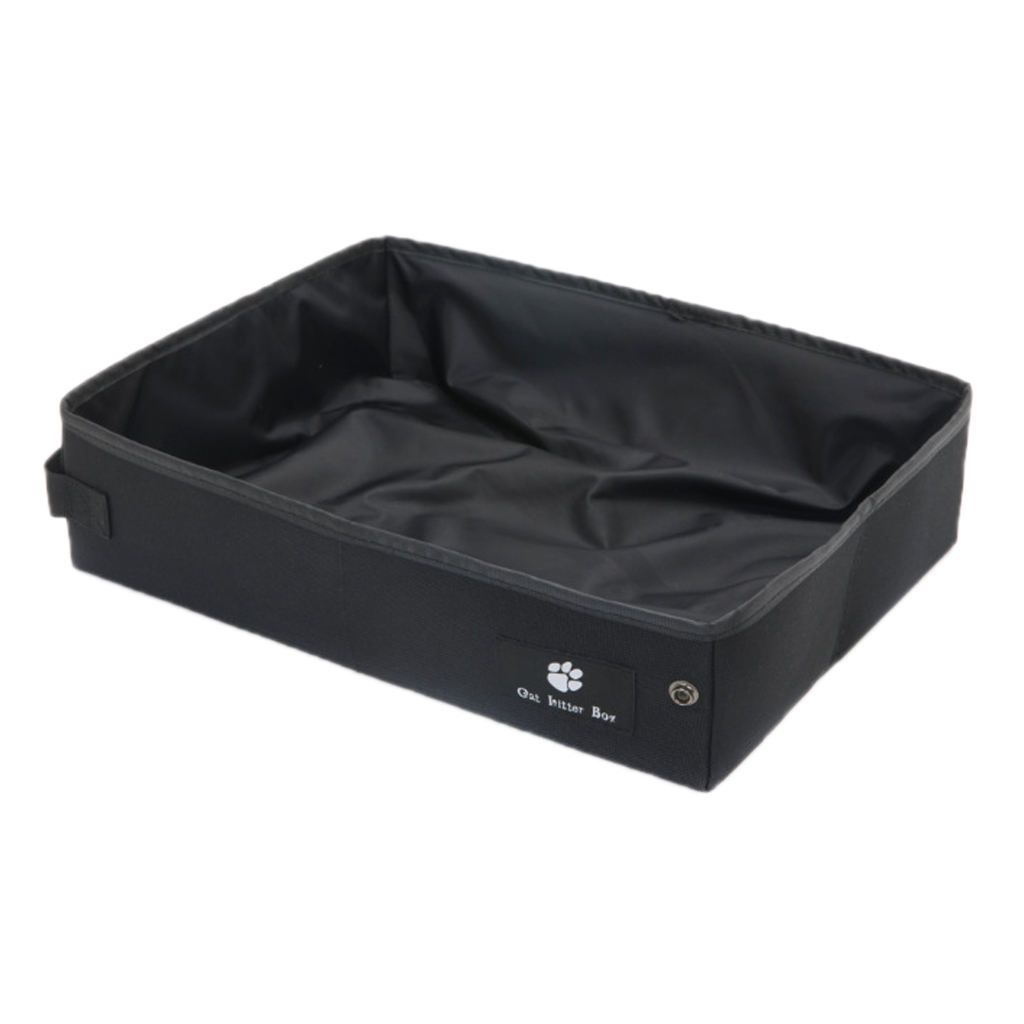 Pet Cat Litter Box Waterproof Kitty Toilet Seat Black L