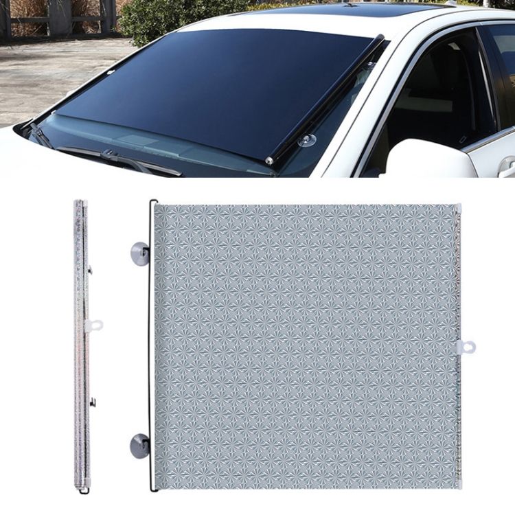 2 PCS Suction Cup Car Curtain , Size: 45x125cm Silver Lyser