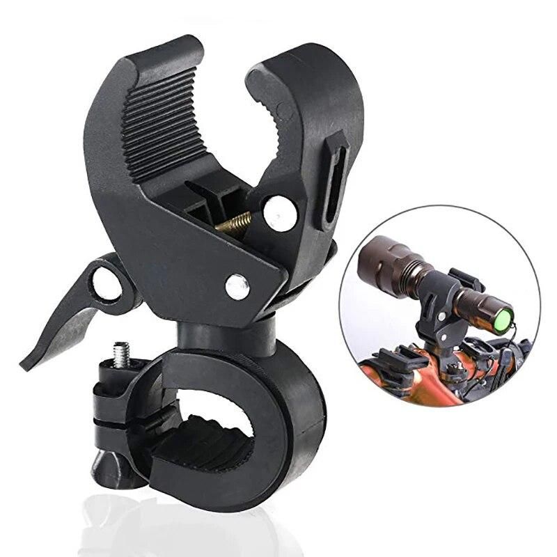 Bicycle Flashlight Bracket Universal 90-degree Rotating Bike Bicycle Handlebar Mount LED Flashlight Torch Mount Clamp Clip