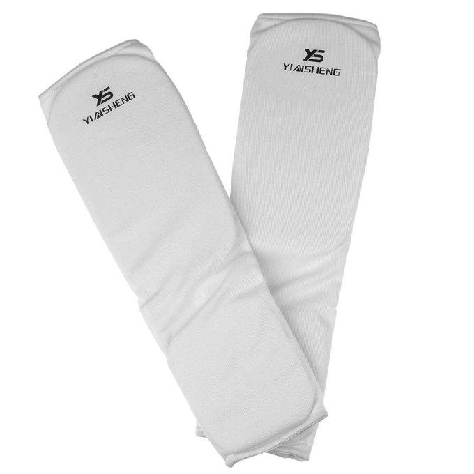 Instep Shin Guard Protector Taekwondo Foot Gear Leg Shank S White