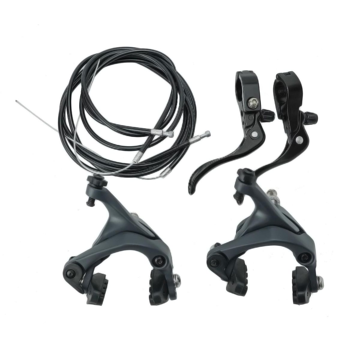 Bicycle Brake Caliper Set with Brake Levers and Cable Housing for Road Bike Fixed Gear Bike