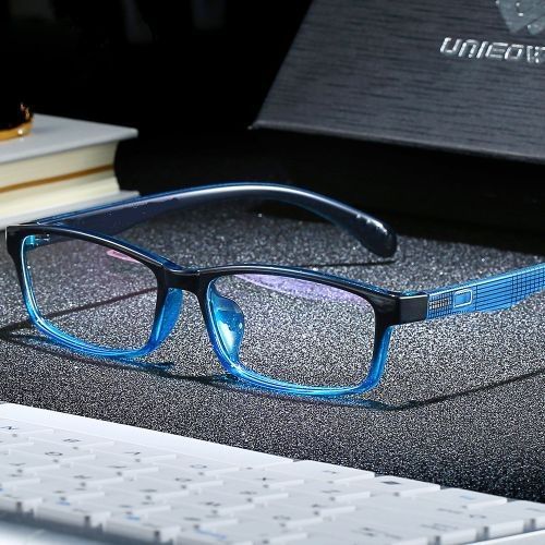 Blue Transparent Glasses Frame Clear Optical Prescription Eyewear Frame