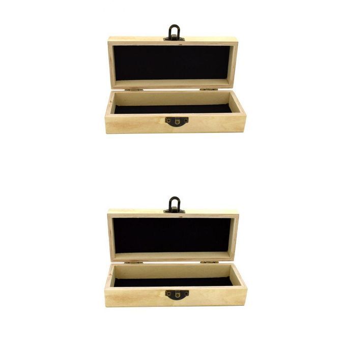 2pcs Retro Handmade Bamboo Wood Sunglass Storage Box Glasses Case