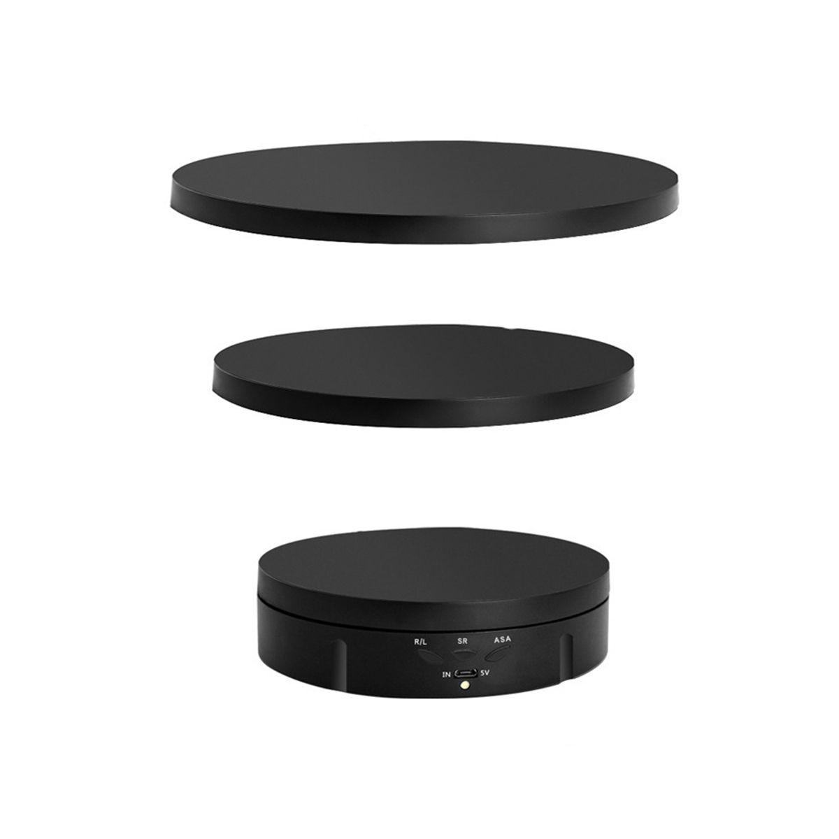3 Speeds Electric Rotating Visualizer 360° Turntable USB