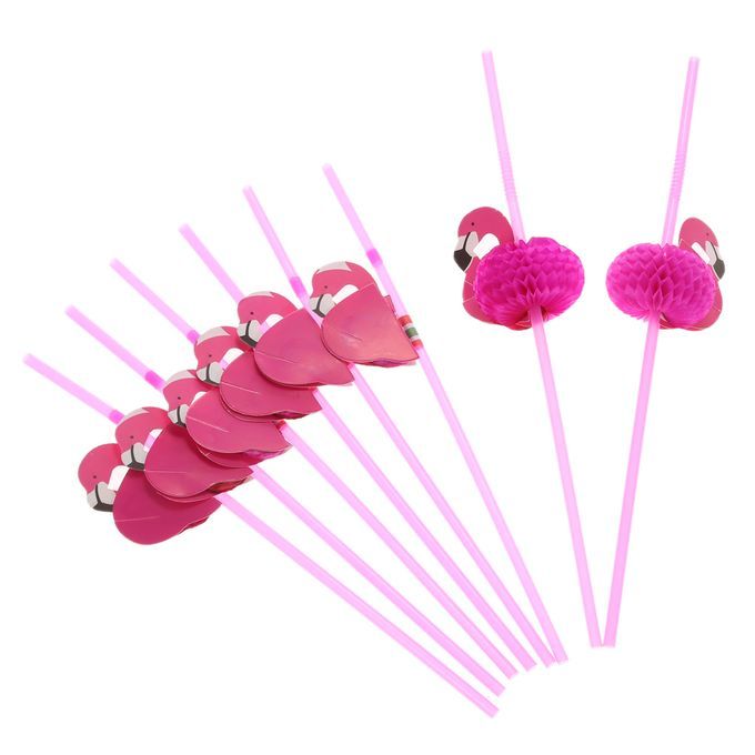 50Pcs/Set Cute Plastic Straws For Birthday Wedding Baby