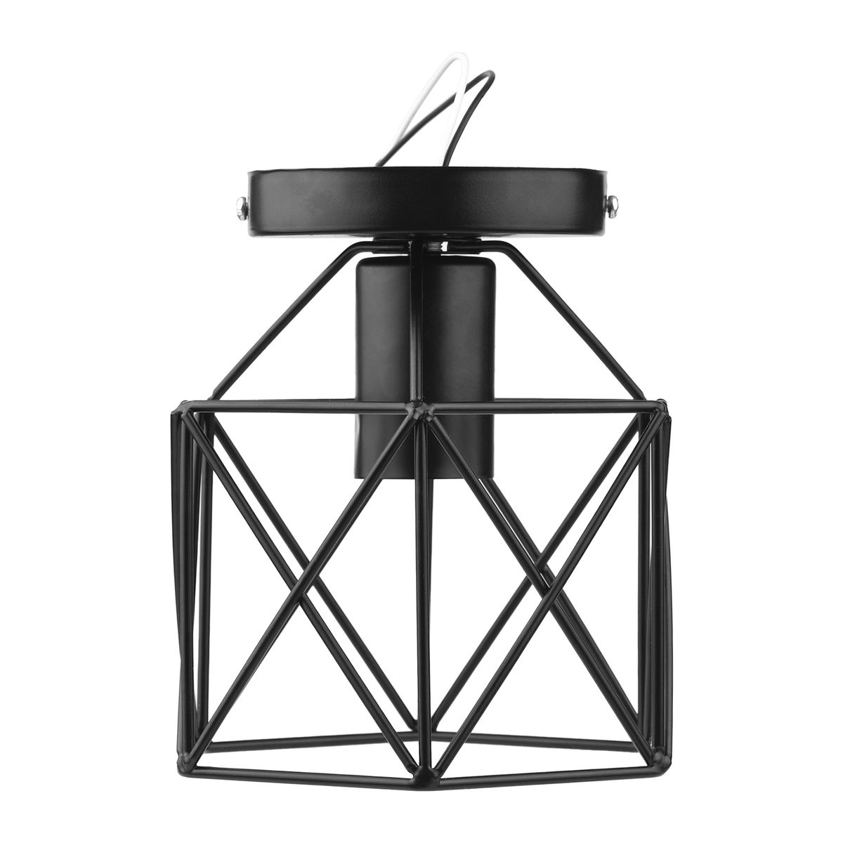 Pendant Light Shade Metal Hexagonal Vintage Light Bulb Cage