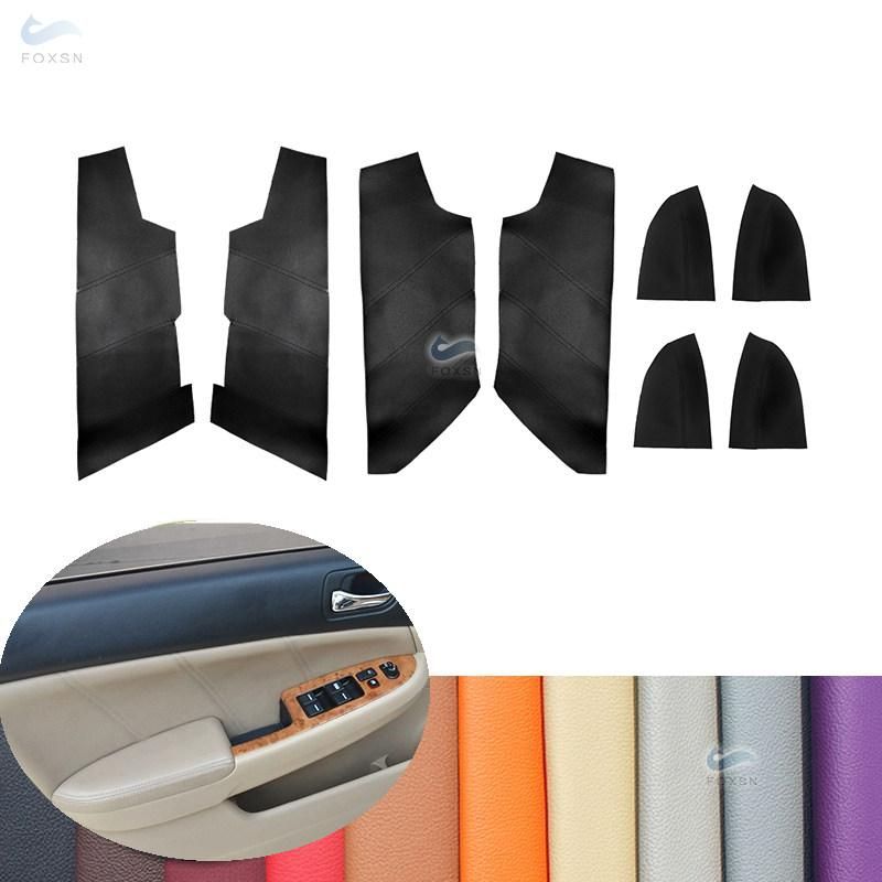 4 Pcs/Set For Honda Accord 7th Gen 2003 2004 2005 2006 2007 Car Door Handle Armrest/By Panel Leather Cover Accessories Trim
