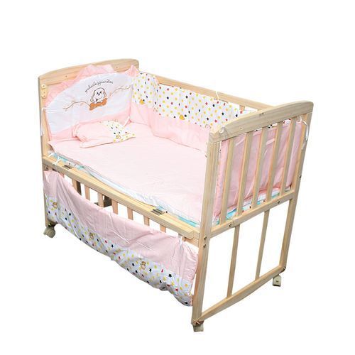 Wooden Baby Cot -with Accessories