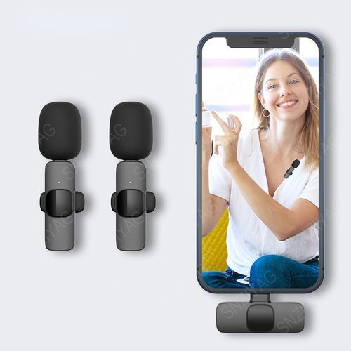 One For Two Wireless Lavalier Microphone Audio Video Recording Mic For Type C Phone Live Game Mobile Phone Camera