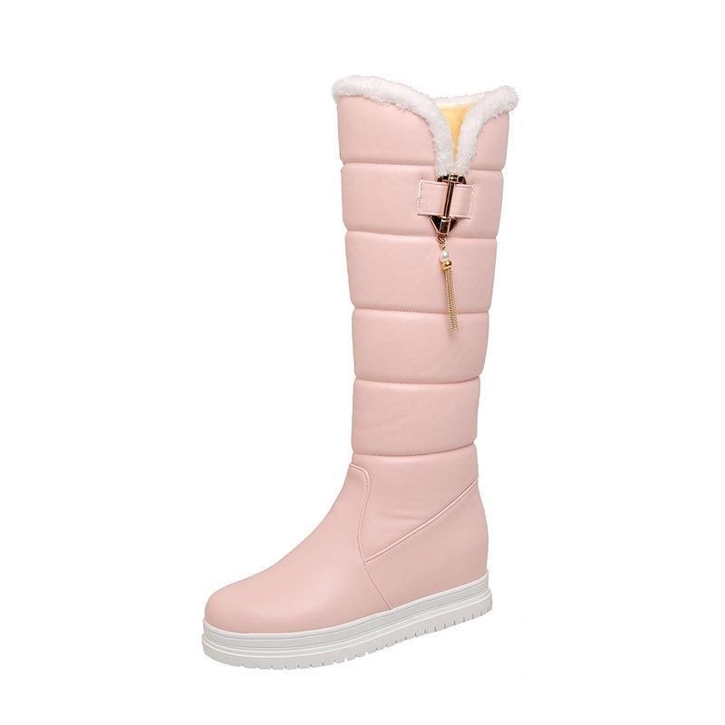 Platform Flat with Women Knee High Boots