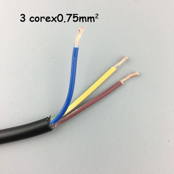 10m  0.5/0.75mm2 2/3 Cores Pins Copper Wire Conductor Electr